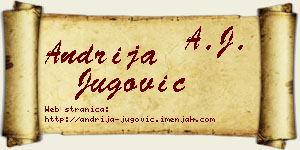 Andrija Jugović vizit kartica